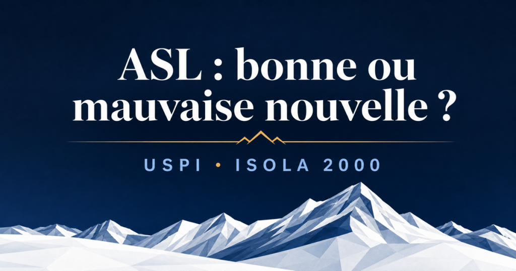 Illustration alpine de l’article sur l’ASL de la Galerie du Front de Neige à Isola 2000